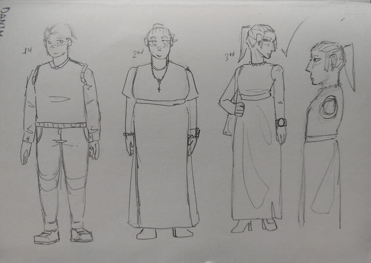 A stereotype of an old woman from Spain.