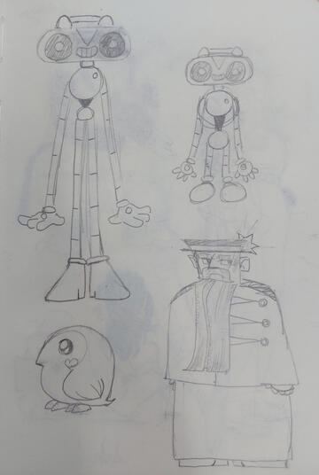 A variaety of characters.